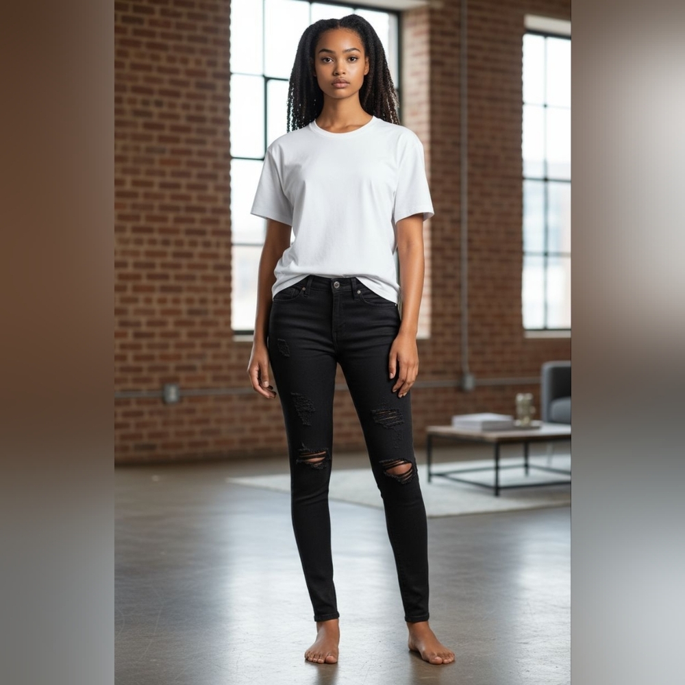 Frame Denim Black Skinny Jeans